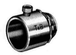 Thomas & Betts - 3-1/2" Trade, Malleable Iron Set Screw Straight Rigid/Intermediate (IMC) Conduit Connector - Insulated - USA Tool & Supply