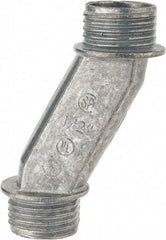 Thomas & Betts - 1/2" Trade, Die Cast Zinc Threaded Rigid/Intermediate (IMC) Conduit Nipple - Noninsulated - USA Tool & Supply