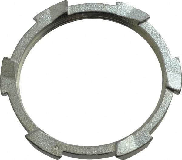 Thomas & Betts - 3" Trade, Malleable Iron Threaded Rigid/Intermediate (IMC) Conduit Locknut - Noninsulated - USA Tool & Supply