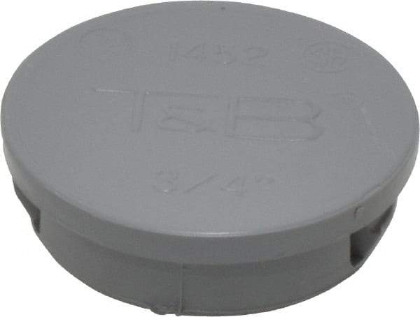 Thomas & Betts - 3/4" Conduit, Electrical Enclosure Thermoplastic Knockout Plug - For Use with Rigid/IMC Conduit, CSA File 4484/CSA LR589/NFPA 70/RoHS Compliant/UL 514B/UL File E13938 - USA Tool & Supply