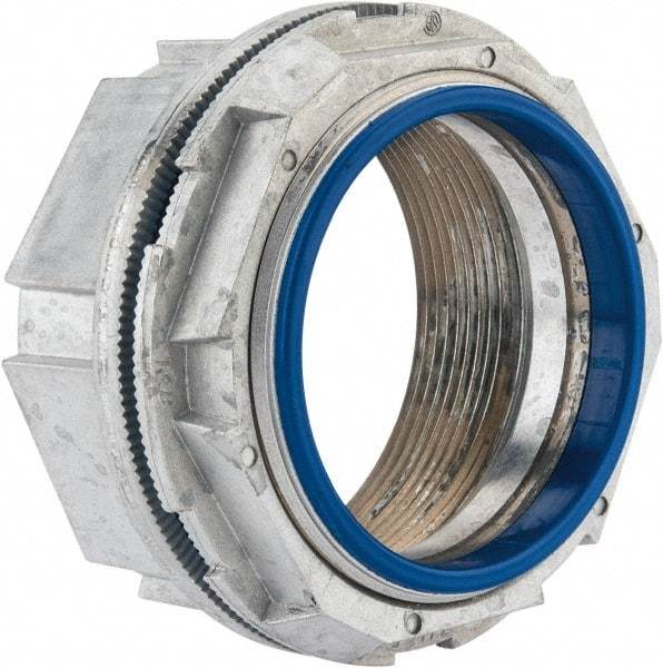 Thomas & Betts - 3-1/2" Trade, Zinc Threaded Rigid/Intermediate (IMC) Conduit Hub - Partially Insulated - USA Tool & Supply