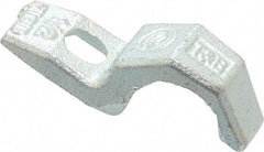 Thomas & Betts - 1/2" Pipe, Steel, Hot Dipped Galvanized" Pipe or Conduit Strap - 1/4" Bolt, 1 Mounting Hole - USA Tool & Supply