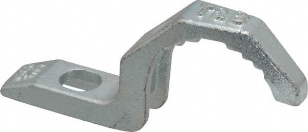 Thomas & Betts - 1-1/4" Pipe, Steel, Hot Dipped Galvanized" Pipe or Conduit Strap - 3/8" Bolt, 1 Mounting Hole - USA Tool & Supply