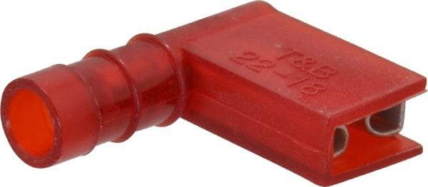 Thomas & Betts - 22 to 18 AWG, Nylon, Fully Insulated, Female Wire Disconnect - 1/4 Inch Wide Tab, Red, CSA Certified, RoHS Compliant, UL 94 V-2, UL File E66716, UL Listed - USA Tool & Supply