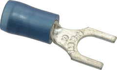 Thomas & Betts - #10 Stud, 18 to 14 AWG Compatible, Partially Insulated, Crimp Connection, Standard Fork Terminal - USA Tool & Supply