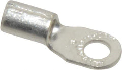 Thomas & Betts - 12-10 AWG Noninsulated Crimp Connection D Shaped Ring Terminal - #8 Stud, 0.82" OAL x 0.31" Wide, Tin Plated Copper Contact - USA Tool & Supply