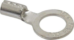 Thomas & Betts - 8 AWG Noninsulated Crimp Connection Circular Ring Terminal - 1/2" Stud, 1.49" OAL x 0.82" Wide, Tin Plated Copper Contact - USA Tool & Supply