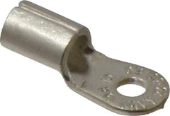 Thomas & Betts - 6 AWG Noninsulated Crimp Connection Circular Ring Terminal - #10 Stud, 1.13" OAL x 0.48" Wide, Tin Plated Copper Contact - USA Tool & Supply