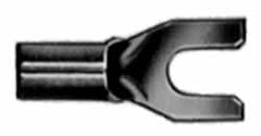 Thomas & Betts - 1/4" Stud, 18 to 14 AWG Compatible, Noninsulated, Crimp Connection, Standard Fork Terminal - USA Tool & Supply