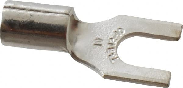 Thomas & Betts - #10 Stud, 12 to 10 AWG Compatible, Noninsulated, Crimp Connection, Standard Fork Terminal - USA Tool & Supply