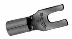 Thomas & Betts - #8 Stud, 12 to 10 AWG Compatible, Noninsulated, Crimp Connection, Locking Fork Terminal - USA Tool & Supply