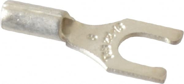 Thomas & Betts - #8 Stud, 22 to 16 AWG Compatible, Noninsulated, Crimp Connection, Locking Fork Terminal - USA Tool & Supply