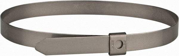 Thomas & Betts - 10" Long Natural (Color) Stainless Steel Standard Cable Tie - 200 Lb Tensile Strength, 0.38mm Thick, 4" Max Bundle Diam - USA Tool & Supply