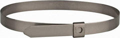 Thomas & Betts - 10" Long Natural (Color) Stainless Steel Standard Cable Tie - 200 Lb Tensile Strength, 0.38mm Thick, 4" Max Bundle Diam - USA Tool & Supply