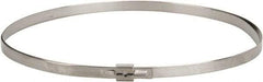 Thomas & Betts - 22-1/2" Long Natural (Color) Stainless Steel Standard Cable Tie - 100 Lb Tensile Strength, 0.38mm Thick, 2" Max Bundle Diam - USA Tool & Supply