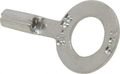 Thomas & Betts - 22-16 AWG Noninsulated Crimp Connection D Shaped Ring Terminal - 1/4" Stud, 0.92" OAL x 1/2" Wide, Tin Plated Copper Contact - USA Tool & Supply