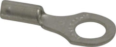 Thomas & Betts - 22-16 AWG Noninsulated Crimp Connection D Shaped Ring Terminal - #10 Stud, 3/4" OAL x 0.31" Wide, Tin Plated Copper Contact - USA Tool & Supply