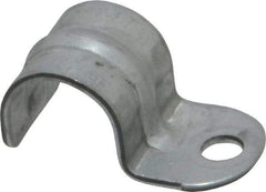 Thomas & Betts - 1/2" Pipe, Steel, Zinc Plated" Pipe or Conduit Strap - 1 Mounting Hole - USA Tool & Supply