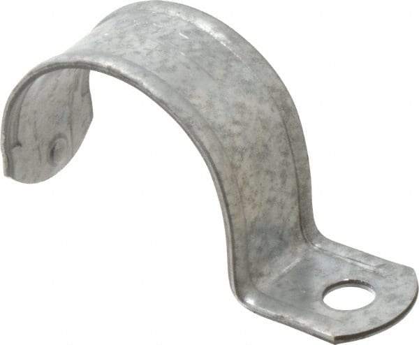 Thomas & Betts - 2" Pipe, Steel, Zinc Plated" Pipe or Conduit Strap - 1 Mounting Hole - USA Tool & Supply