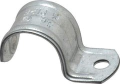 Thomas & Betts - 3/4" Pipe, Steel, Zinc Plated" Pipe or Conduit Strap - 1 Mounting Hole - USA Tool & Supply