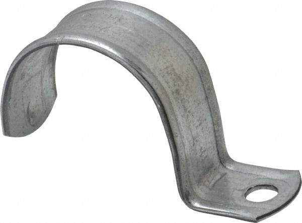 Thomas & Betts - 2" Pipe, Steel, Zinc Plated" Pipe or Conduit Strap - 1 Mounting Hole - USA Tool & Supply