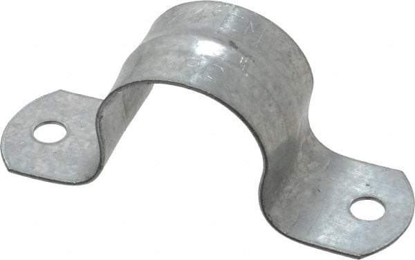 Thomas & Betts - 3/4 Pipe, Steel, Zinc Plated Pipe or Conduit Strap - 2 Mounting Holes - USA Tool & Supply