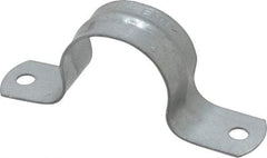 Thomas & Betts - 1-1/4 Pipe, Steel, Zinc Plated Pipe or Conduit Strap - 2 Mounting Holes - USA Tool & Supply