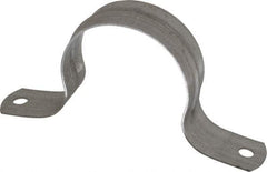 Thomas & Betts - 2 Pipe, Steel, Zinc Plated Pipe or Conduit Strap - 2 Mounting Holes - USA Tool & Supply