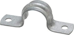 Thomas & Betts - 1/2 Pipe, Steel, Zinc Plated Pipe or Conduit Strap - 2 Mounting Holes - USA Tool & Supply