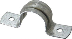 Thomas & Betts - 3/4 Pipe, Steel, Zinc Plated Pipe or Conduit Strap - 2 Mounting Holes - USA Tool & Supply