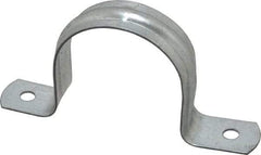 Thomas & Betts - 2 Pipe, Steel, Zinc Plated Pipe or Conduit Strap - 2 Mounting Holes - USA Tool & Supply