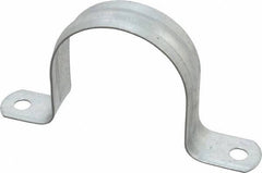 Thomas & Betts - 2-1/2 Pipe, Steel, Zinc Plated Pipe or Conduit Strap - 2 Mounting Holes - USA Tool & Supply