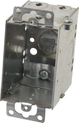 Thomas & Betts - 1 Gang, (5) 1/2" Knockouts, Steel Rectangle Switch Box - 3" Overall Height x 2" Overall Width x 2-3/4" Overall Depth - USA Tool & Supply