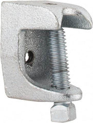 Thomas & Betts - 15/16" Max Flange Thickness, 1/4-20" Rod Standard Beam Clamp - 450 Lb Capacity, Malleable Iron - USA Tool & Supply