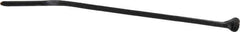 Thomas & Betts - 3.62" Long Black Nylon Standard Cable Tie - 18 Lb Tensile Strength, 0.75mm Thick, 16mm Max Bundle Diam - USA Tool & Supply