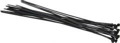 Thomas & Betts - 14.2" Long Black Nylon Standard Cable Tie - 50 Lb Tensile Strength, 1.4mm Thick, 101.6mm Max Bundle Diam - USA Tool & Supply