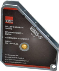 Bessey - 3-3/4" Wide x 3/4" Deep x 4-3/8" High Magnetic Welding & Fabrication Square - 112 Lb Average Pull Force - USA Tool & Supply