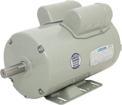 Leeson - 3 Max hp, 3,450 Max RPM, Fan Duty Electric AC DC Motor - 230 V Input, Single Phase, 145T Frame, Rigid Base Mount, TEAO Enclosure - USA Tool & Supply