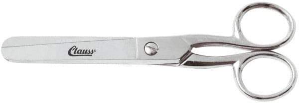 Clauss - 2" LOC, 6" OAL Carbon Steel Blunt Point Scissors - For Paper, Fabric - USA Tool & Supply