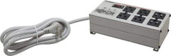 Tripp-Lite - 6 Outlets, 120 Volts, 15 Amps, 6' Cord, Power Outlet Strip - Free Hanging, Keyhole Mount, 1-15P NEMA Configuration, 9" Strip - USA Tool & Supply