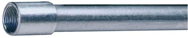 Made in USA - 1/2" Trade Size, 10' Long, Rigid Conduit - Steel, 1/2" ID - USA Tool & Supply