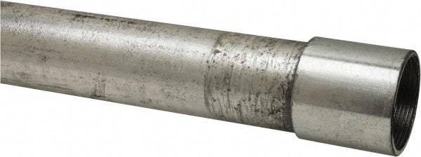 Made in USA - 1-1/2" Trade Size, 10' Long, Rigid Conduit - Steel, 1-1/2" ID - USA Tool & Supply