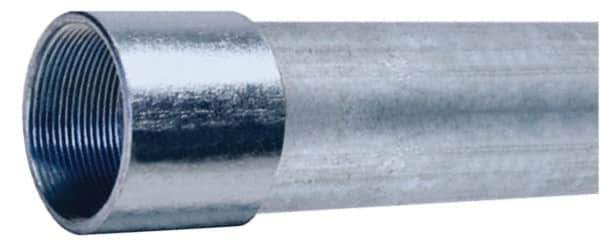 Made in USA - 2" Trade Size, 10' Long, Rigid Conduit - Steel, 2" ID - USA Tool & Supply