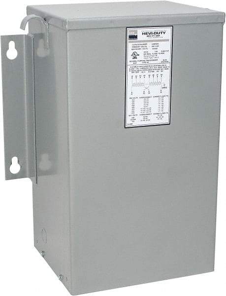 Sola/Hevi-Duty - 1 Phase, 240-480 Volt Input, 120/240 Volt Output, 60 Hz, 5 kVA, General Purpose Transformer - 4, 12, 3R, 4X NEMA Rating, 239°F Temp Rise, 14 Inch Wide x 9 Inch Deep x 17 Inch High, Indoor, Outdoor, Wall Mount - USA Tool & Supply