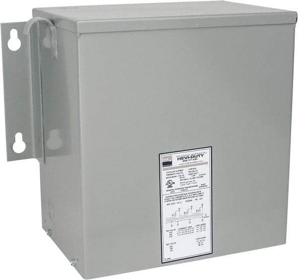 Sola/Hevi-Duty - 3 Phase, 480 Volt Input, 120 Volt Output, 60 Hz, 6 kVA, General Purpose Transformer - 4, 12, 3R, 4X NEMA Rating, 239°F Temp Rise, 16 Inch Wide x 9 Inch Deep x 13 Inch High, Indoor, Outdoor, Wall Mount - USA Tool & Supply