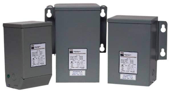 Sola/Hevi-Duty - 1 Phase, 240-480 Volt Input, 120/240 Volt Output, 60 Hz, 0.15 kVA, General Purpose Transformer - 4, 12, 3R, 4X NEMA Rating, 176°F Temp Rise, 4 Inch Wide x 4 Inch Deep x 8 Inch High, Indoor, Outdoor, Wall Mount - USA Tool & Supply