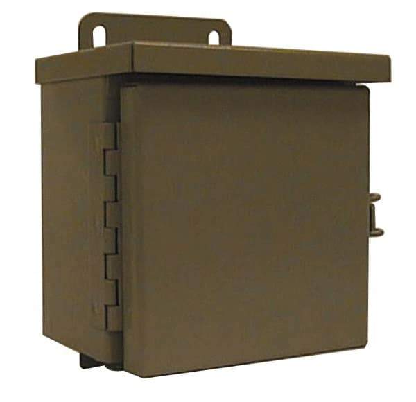 Wiegmann - 21" OAW x 33" OAH Powder Coat Finish Electrical Enclosure Back Panel - 36" x 24" Box, 14 Gauge Steel, Use with B362407CH/B362409CH/B362411CH/N12362406/N12362408/N12362410/N12362412/RHC362412 - USA Tool & Supply