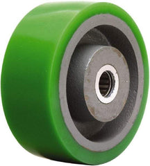 Hamilton - 5 Inch Diameter x 2 Inch Wide, Polyurethane on Cast Iron Caster Wheel - 1,050 Lb. Capacity, 2-1/4 Inch Hub Length, 5/8 Inch Axle Diameter, Straight Roller Bearing - USA Tool & Supply