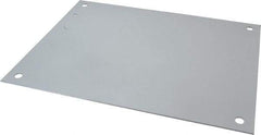 Wiegmann - 13" OAW x 17" OAH Powder Coat Finish Electrical Enclosure Back Panel - 20" x 16" Box, 14 Gauge Steel, Use with B201607CH/B201609CH/LOH201606/N12162006/N12162008/N12201606/N12201608/N12201610/N12201612/RHC201606 - USA Tool & Supply