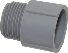 Thomas & Betts - 3/4" Trade, PVC Threaded Rigid Conduit Male Adapter - Insulated - USA Tool & Supply